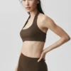 Alo Softsculpt Feel the Heat Halter Bra - Espresso