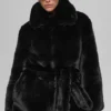 Faux Fur Starstruck Coat - Black