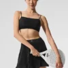 Micro Plisse Game on Bra - Black