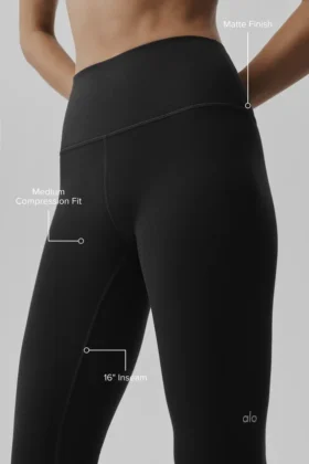 16″ High-Waist Airbrush Capri – Black