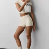 3" Alosoft High-Waist Carefree Short - Oatmeal Heather