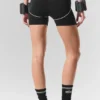 4" Airbrush High-Waist Heart Throb Short - Black/White