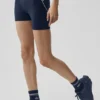 4" Airbrush High-Waist Heart Throb Short - Navy/White