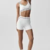 4" Airbrush High-Waist Heart Throb Short - White/Black