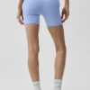 5" Airbrush High-Waist Biker Short - Light Provence Blue
