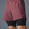 5" Revival 2-in-1 Short - Burgundy Truffle/Black