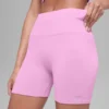 5" Seamless Ribbed Favorite Short - Candy Heart Pink