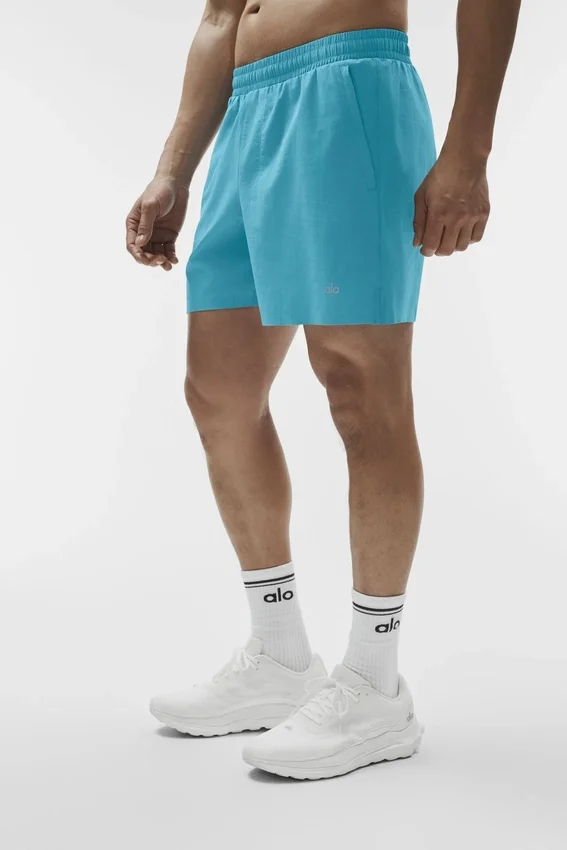 5" Traction Running Short - Blue Breeze