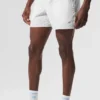 5" Traction Running Short - White