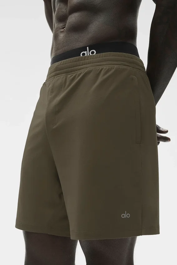 7" Conquer React Performance Short - Olive Tree