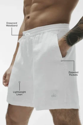 7″ Linen Days Short – White