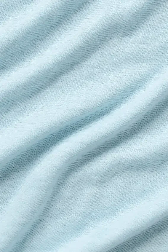 Linen Jersey Coastal Long Sleeve Pullover - Seaside Blue