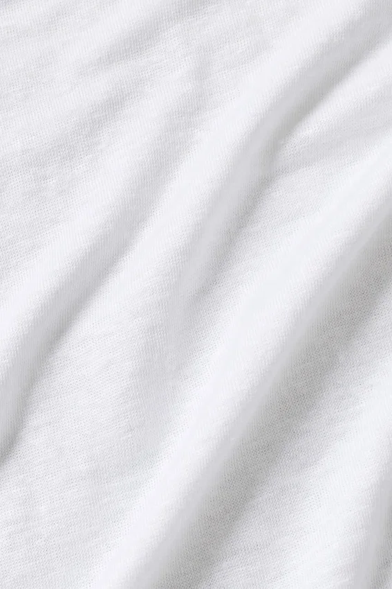 Linen Jersey Coastal Long Sleeve Button up - White