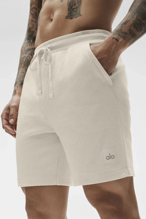 7" Waffle Lounge Short - Bone
