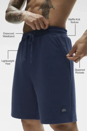 7″ Waffle Lounge Short – Navy