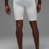 9" Flight Compression Short - White