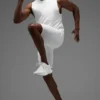 9" Flight Compression Short - White