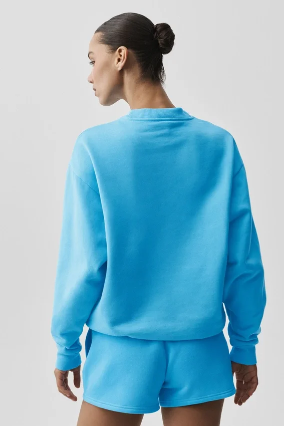 Accolade Crew Neck Pullover - Azure Blue
