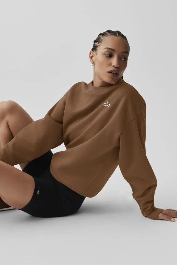 Accolade Crew Neck Pullover - Sun Kissed Brown