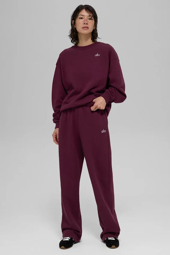Accolade Straight Leg Sweatpant - Burgundy