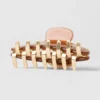 Acrylic Illusion Claw Clip - Sun Kissed Brown/Brushed Gold