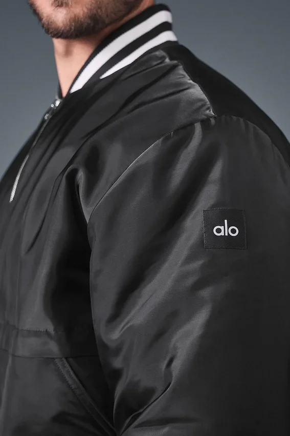 Afterglow Varsity Jacket - Black