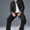 Afterglow Varsity Jacket - Black
