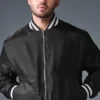 Afterglow Varsity Jacket - Black