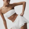 Airbrush Bandeau Bra - White