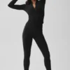 Airbrush Corset Full Zip Jacket - Black