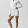 Airbrush Corset Full Zip Jacket - White