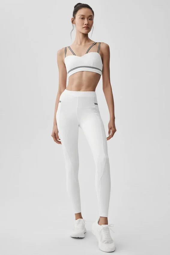 Airbrush High-Waist Fast Track Legging - White/Black