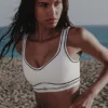 Airbrush Heart Throb Bra - White/Black