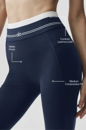 Airbrush High-Waist 7/8 Better Together Legging – Navy/White