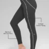 Airbrush High-Waist 7/8 Heart Throb Legging - Anthracite/White