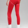 Airbrush High-Waist 7/8 Heart Throb Legging - Bright Red/White