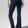 Airbrush High-Waist Bootcut Legging - Navy