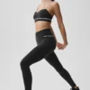 Airbrush High-Waist Fast Track Legging - Black/White