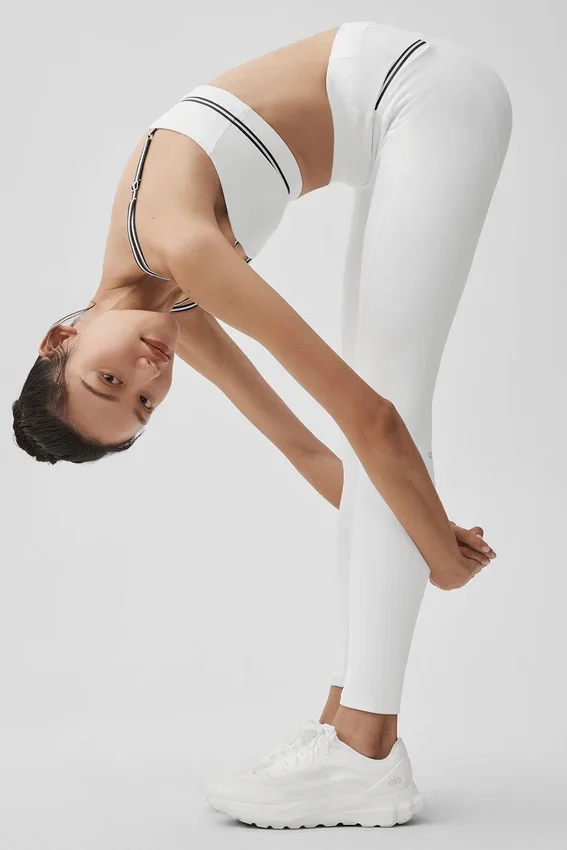 Airbrush High-Waist Fast Track Legging - White/Black