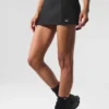 Airbrush High-Waist Good Form Tennis Skirt - Black