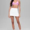 Airbrush High-Waist Good Form Tennis Skirt - White