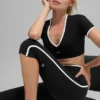 Airbrush High-Waist Race Pace Capri - Black/White
