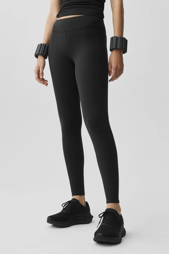 Airbrush Mid-Rise Legging - Black