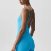 Airbrush One and Done Short Onesie - Azure Blue