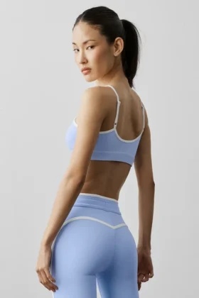 Airbrush Race Pace Bra – Light Provence Blue/White