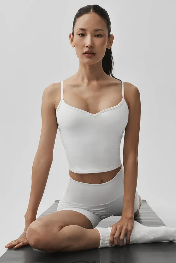 Airbrush Refined Bra Tank - White