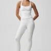 Airbrush Sparks Fly Corset Tank - White