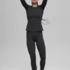 Airbrush Winter Warm Nocturne Long Sleeve - Black