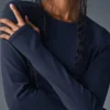 Airbrush Winter Warm Nocturne Long Sleeve - Navy
