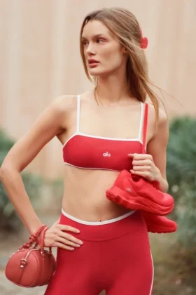 Airlift Charger Bra - Bright Red/White